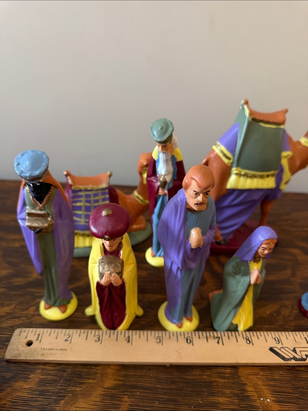 Hand-Painted Ceramic Nativity Set with Rustic Stable - Multi-Color - Picture 13 of 16